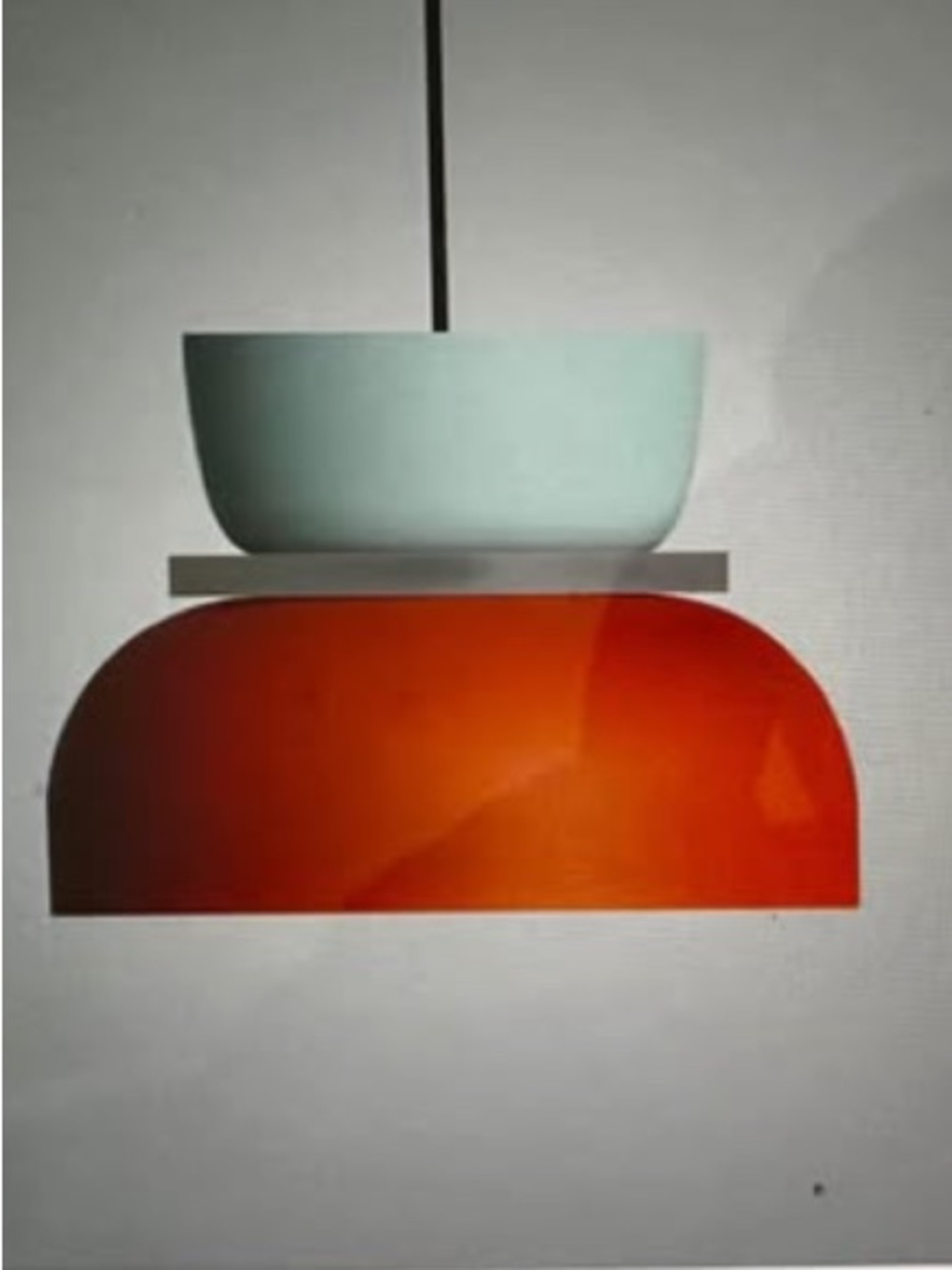 Modern Contemporary Orange Macaron LED Pendant Light by